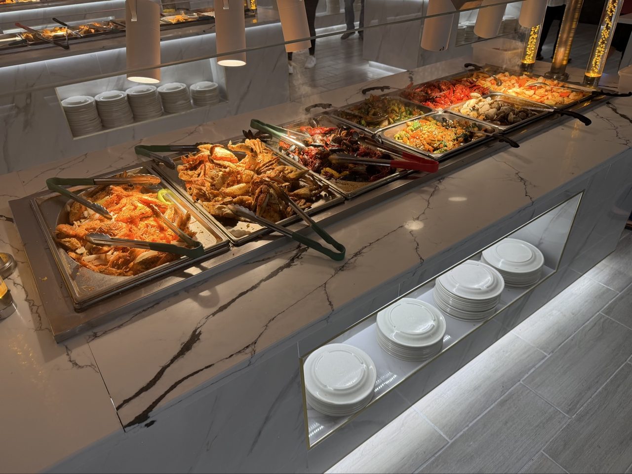 Seafood steam trays
